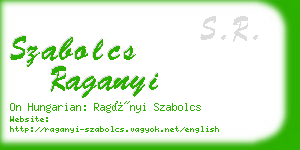 szabolcs raganyi business card